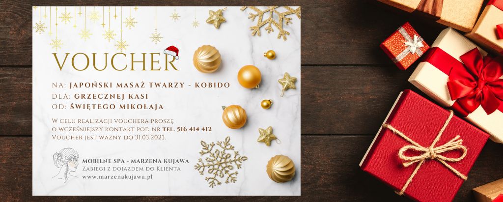 Zamów spersonalizowany voucher na masaż Kobido